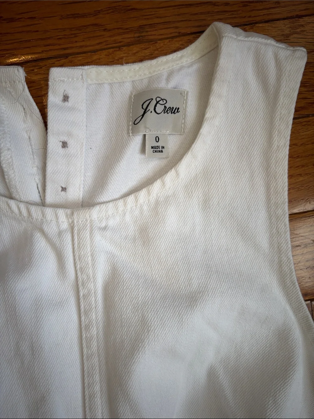 J. Crew Cream Sleeveless Shift Dress